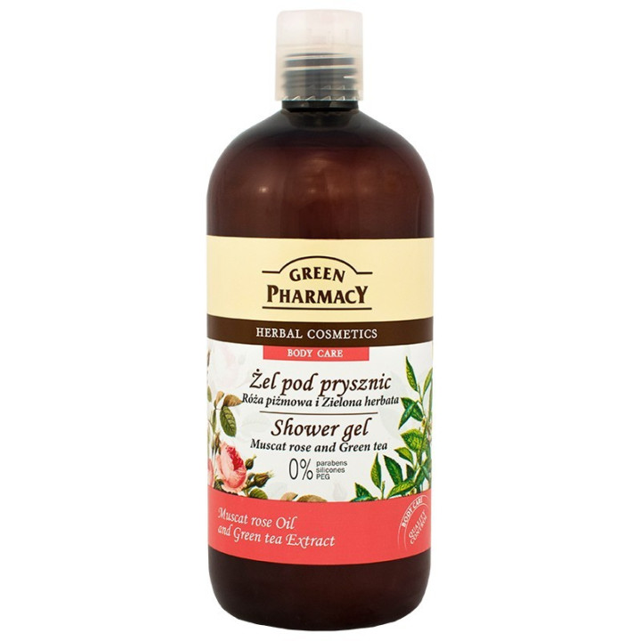 ŻEL POD PRYSZNIC RÓŻA PIŻMOWA I ZIELONA HERBATA 500ML