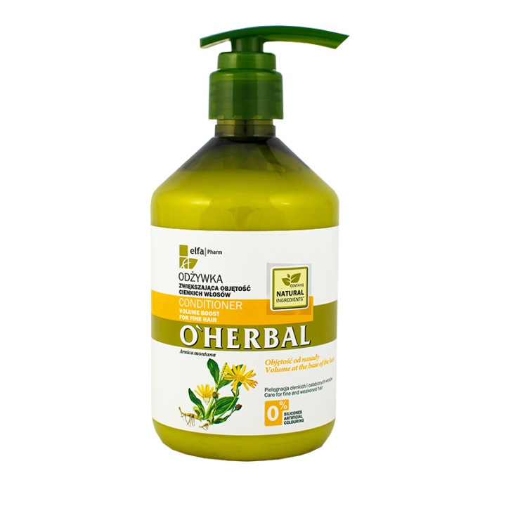 O'HERBAL ODŻYWKA ZWIĘKSZAJĄCA OBJĘTOŚĆ CIENKICH WŁOSÓW Z EKSTRAKTEM Z ARNIKI