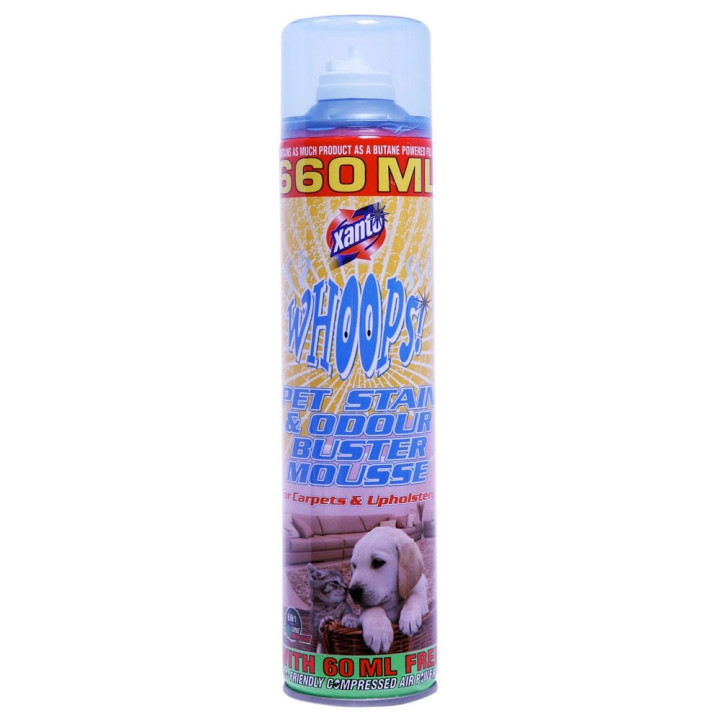 XANTO WHOOPS! MOUSSE 660ML PIANKA NEUTRALIZUJĄCA ZAPACHY PO ZWIETRZĘTACH