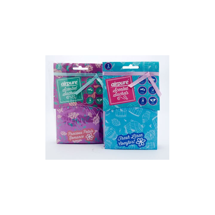 AIRPURE SASZETKI ZAPACHOWE DO SZAFY 3PAK - AIRPURE SCENTED SACHET 3PAK