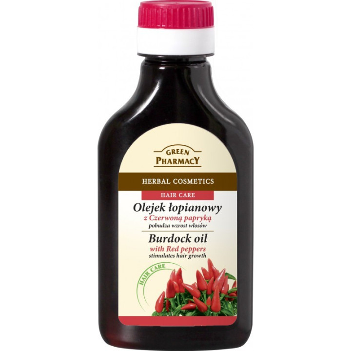 OLEJEK DO SKÓRY GŁOWY - ŁOPIANOWY Z CZERWONĄ PAPRYKĄ - STYMULUJĄCY WZROST WŁOSÓW 100ML