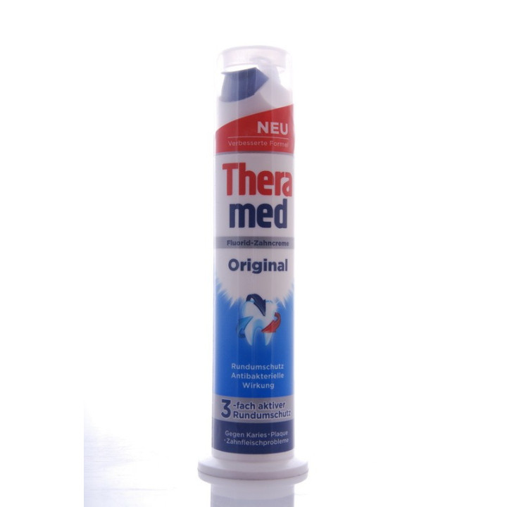 THERAMED PASTA DO ZĘBÓW W POMPCE - NIEBIESKA 100 ML