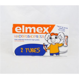 ELMEX PASTA DO ZĘBÓW DENTIFRICE JUNIOR  DLA DZIECI 0-6LAT DUOPACK 2X50ML POMARAŃCZOWA