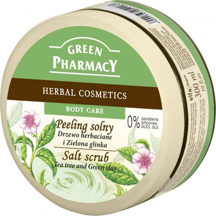 PEELING SOLNY DRZEWO HERBACIANE I ZIELONA GLINKA 300ML
