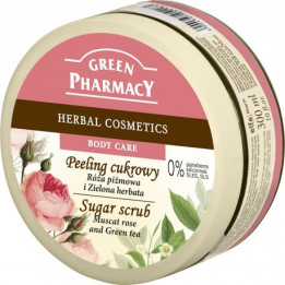 PEELING CUKROWY - RÓŻA PIŻMOWA I ZIELONA HERBATA 300ML
