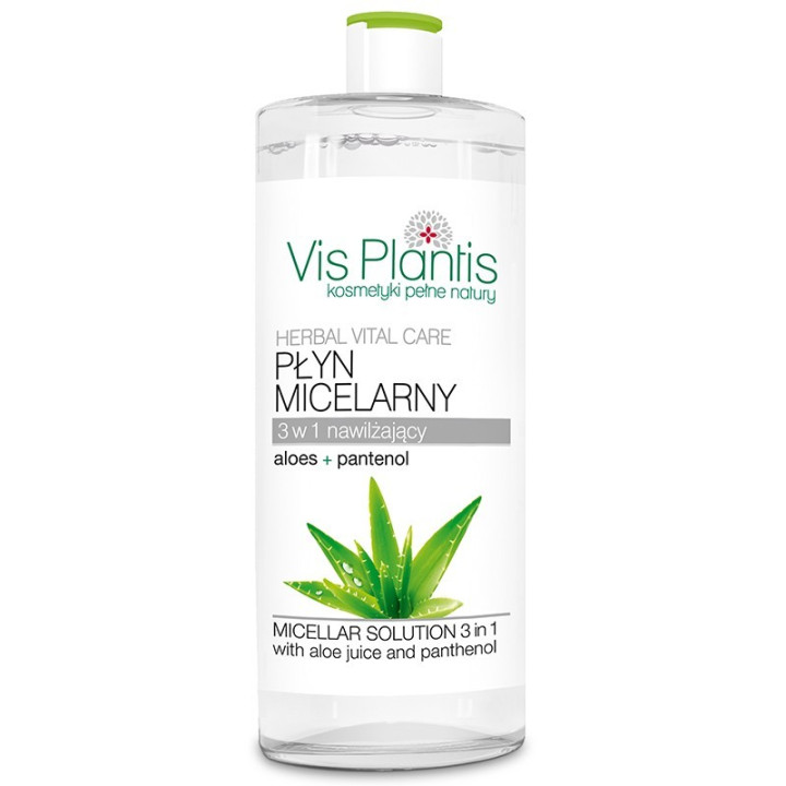 VIS PLANTIS PŁYN MICELARNY 3 W 1 BŁAWATEK + PANTENOL 500ML