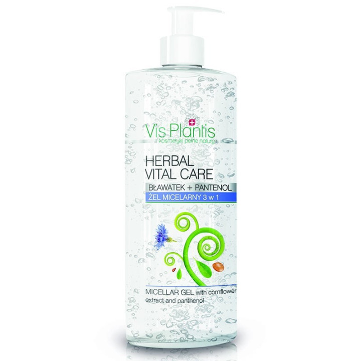 VIS PLANTIS ŻEL MICELARNY 3 W 1 BŁAWATEK + PANTENOL 500 ML