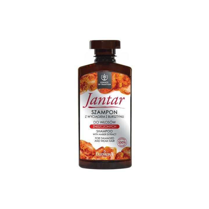 JANTAR SZAMPON DO WŁOSÓW ZNISZCZONYCH Z WYCIĄGIEM Z BURSZTYNU 330ML