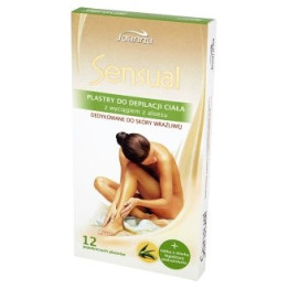 SENSUAL PLASTRY Z WOSKIEM DO DEPILACJI CIAŁA 12SZT ALOES