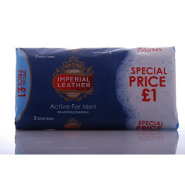IMPERIAL LEATHER MYDŁO ACTIVE MEN 3 X 100 G