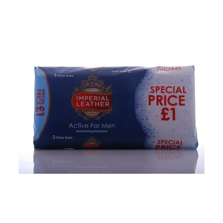 IMPERIAL LEATHER MYDŁO ACTIVE MEN 3 X 100 G